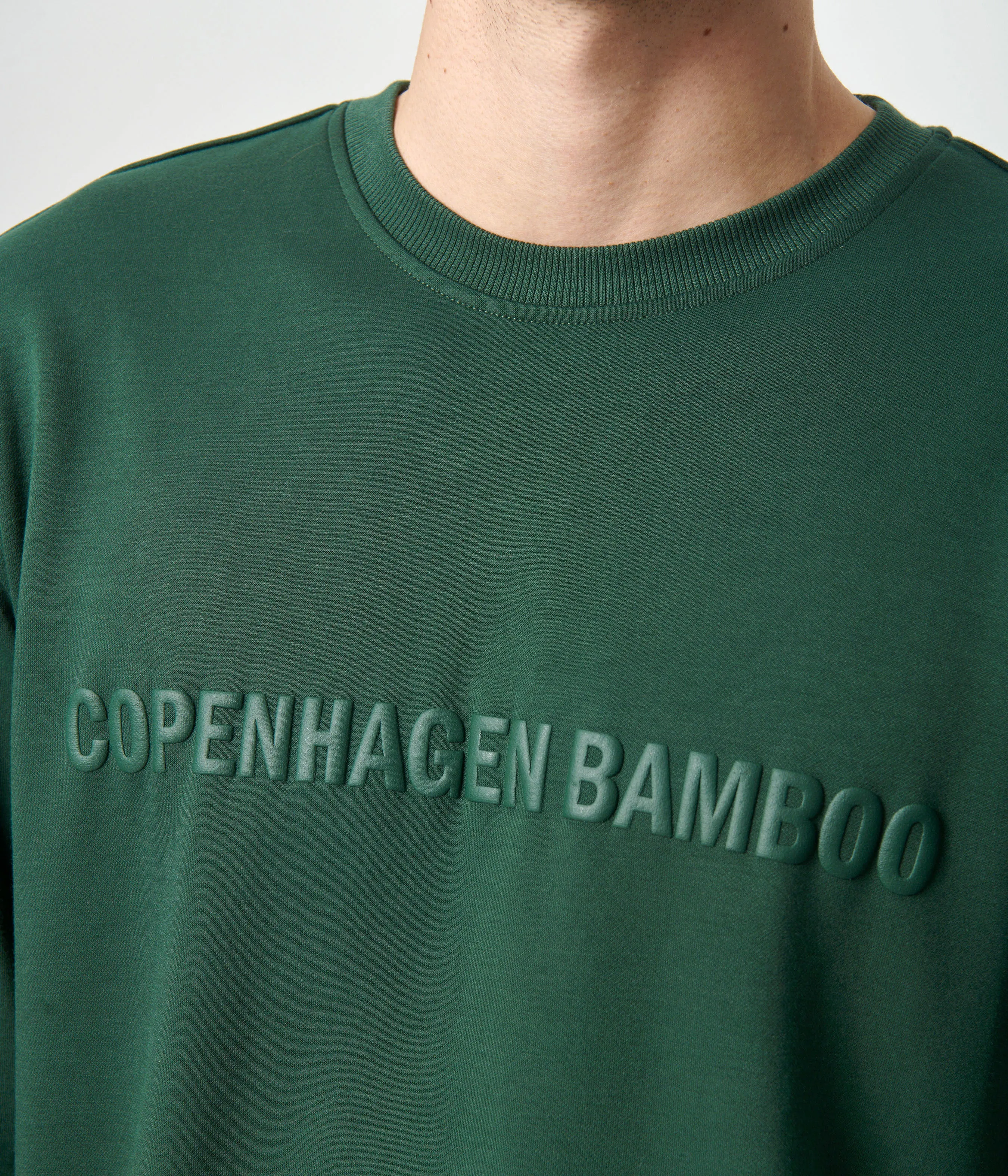 Green bamboo sweatshirt with logo