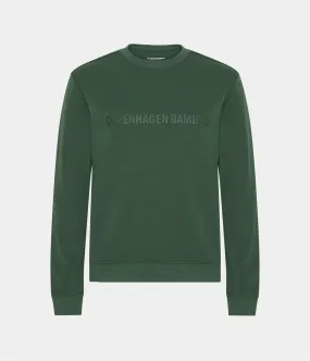 Green bamboo sweatshirt with logo