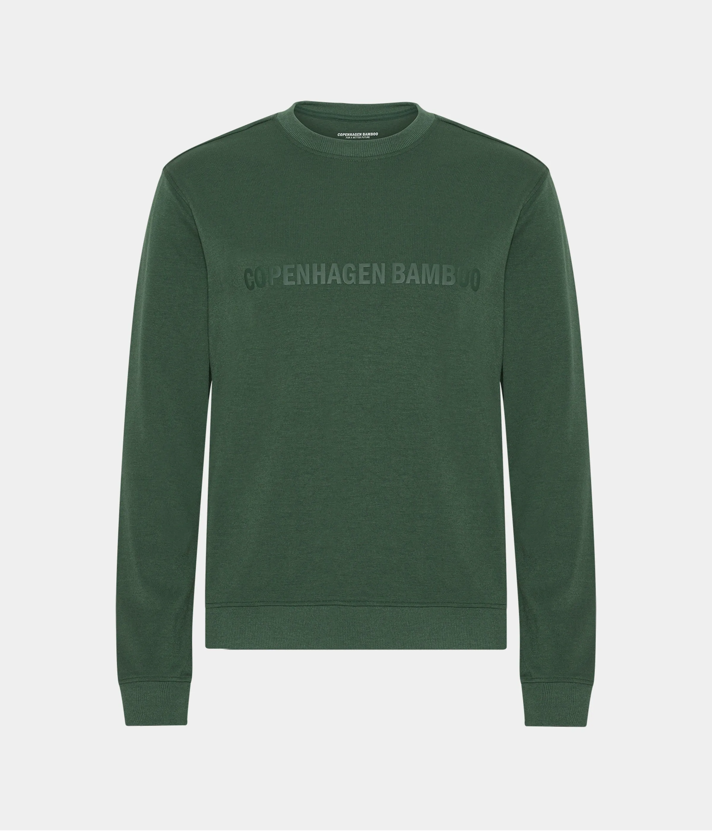 Green bamboo sweatshirt with logo