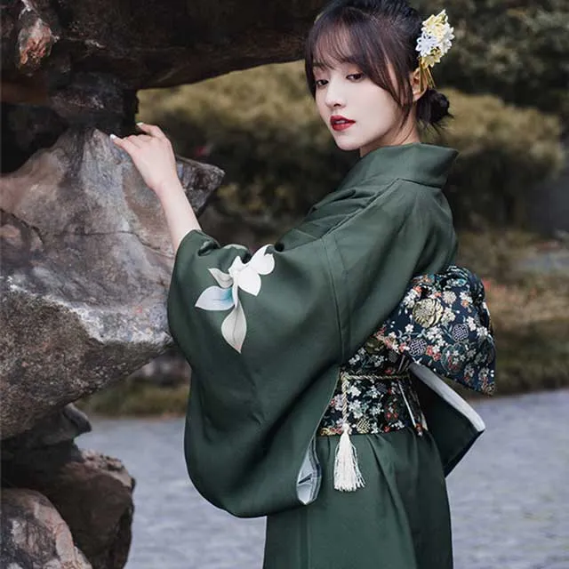 Green Kimono Dress
