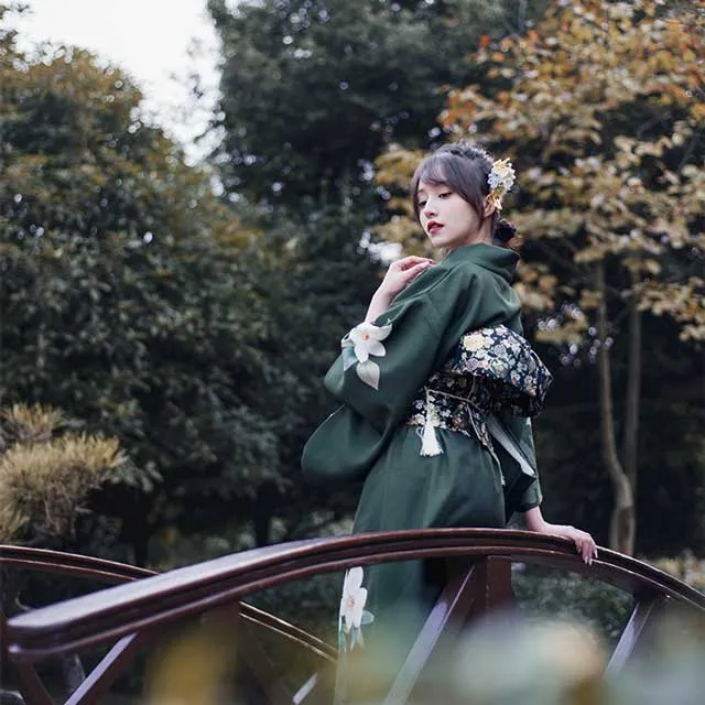 Green Kimono Dress
