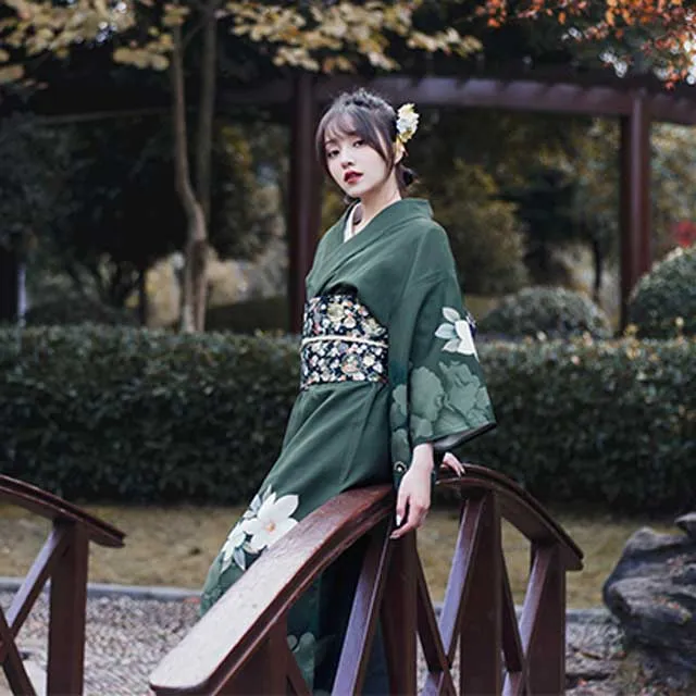 Green Kimono Dress