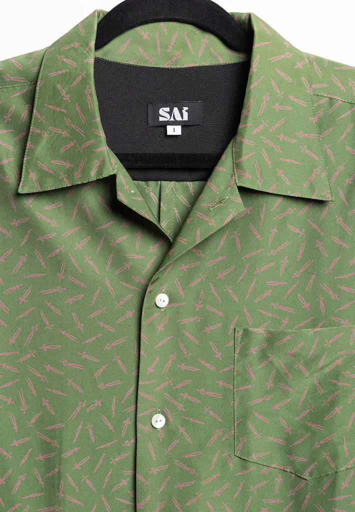 Green x Pink Kimono Shirts