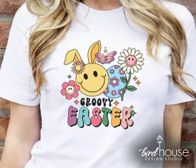 Groovy Retro Shirt, Cute Easter Graphic Tee