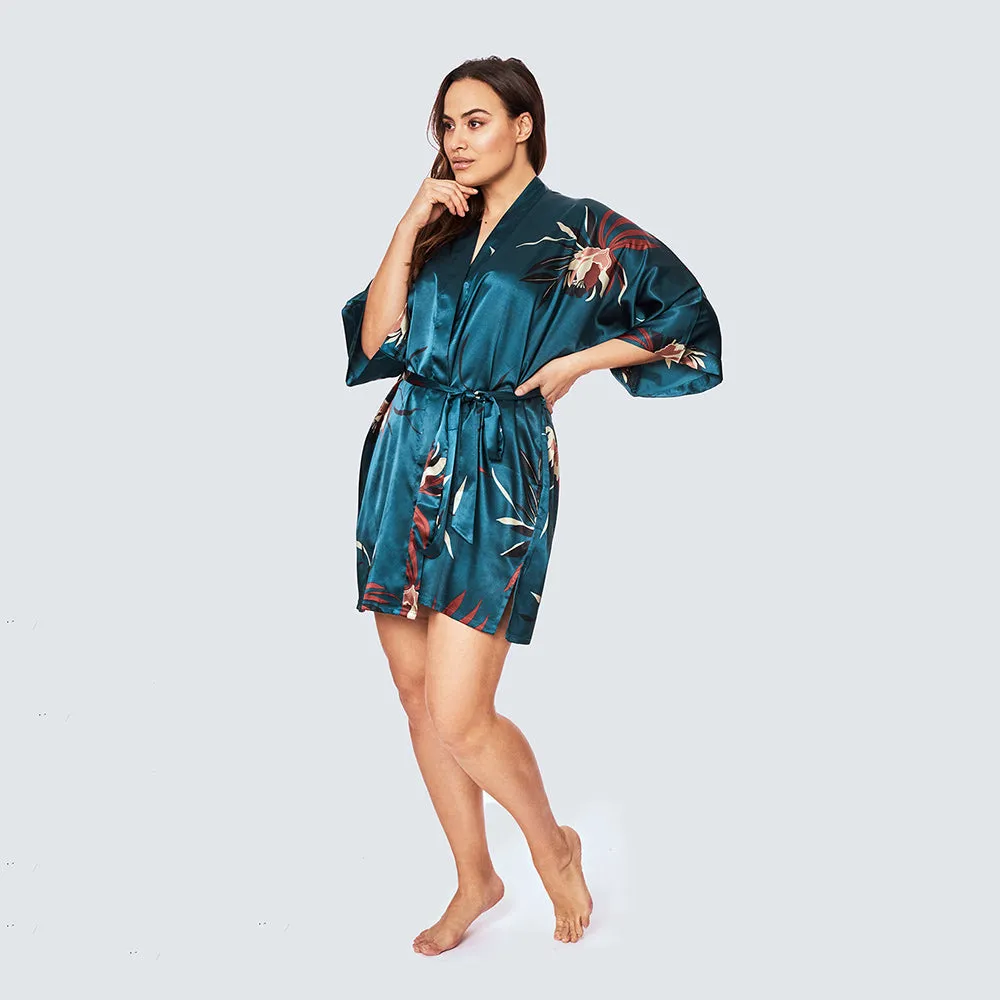 Hana Short Kimono Robe (Plus Size)