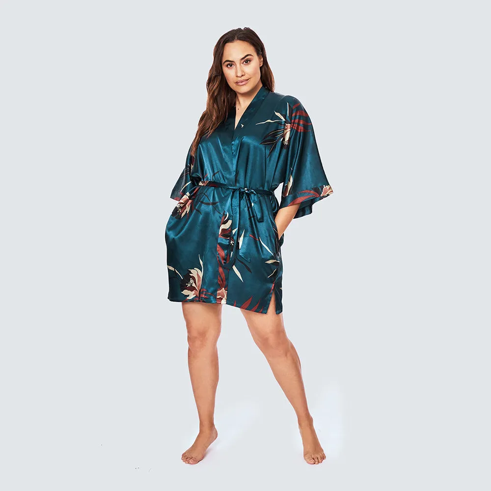 Hana Short Kimono Robe (Plus Size)