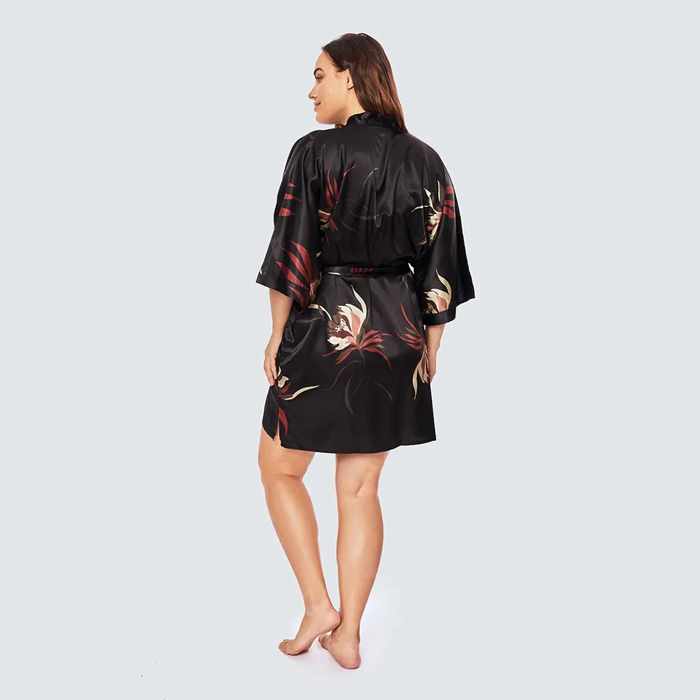 Hana Short Kimono Robe (Plus Size)