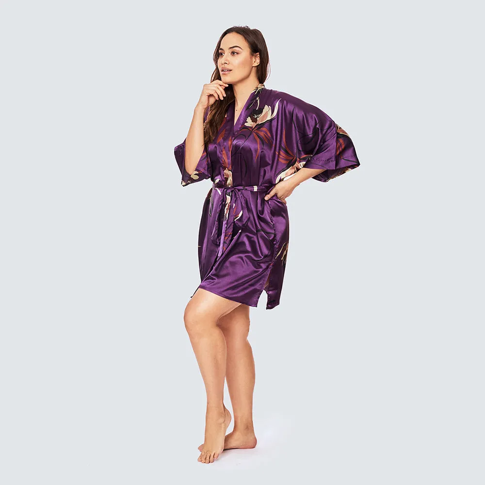 Hana Short Kimono Robe (Plus Size)