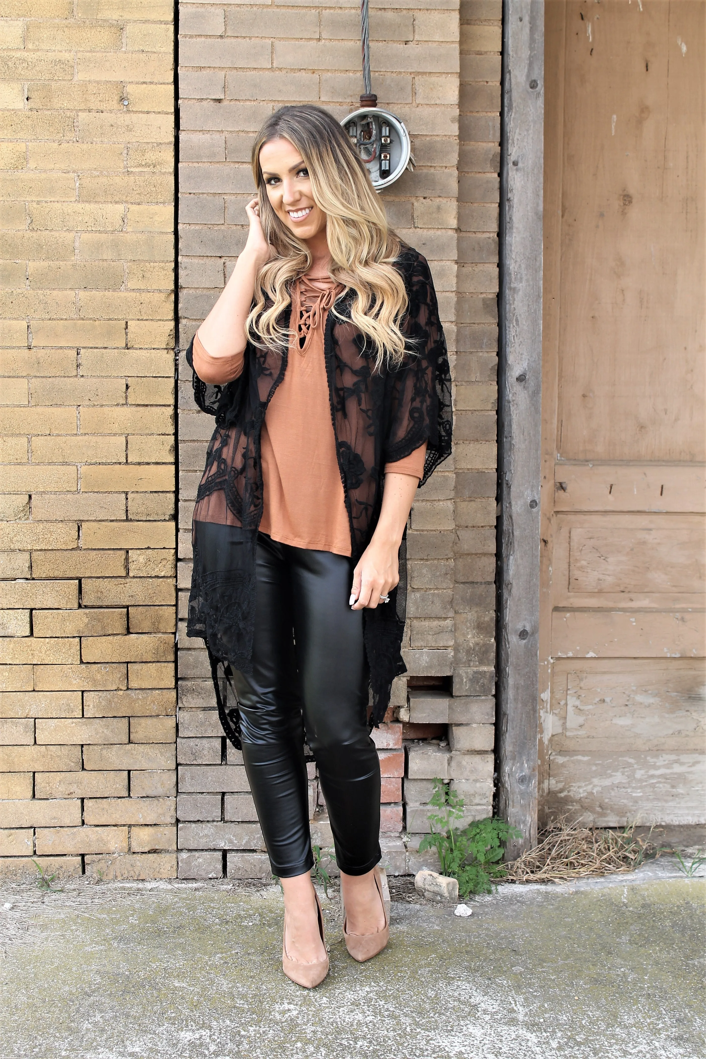 Hi-Lo Hem Lace Kimono