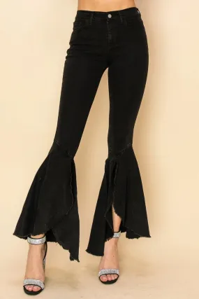 Hyper stretch ultra bell bottom jeans