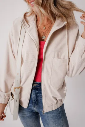 Iris Corduroy Zip Up Jacket
