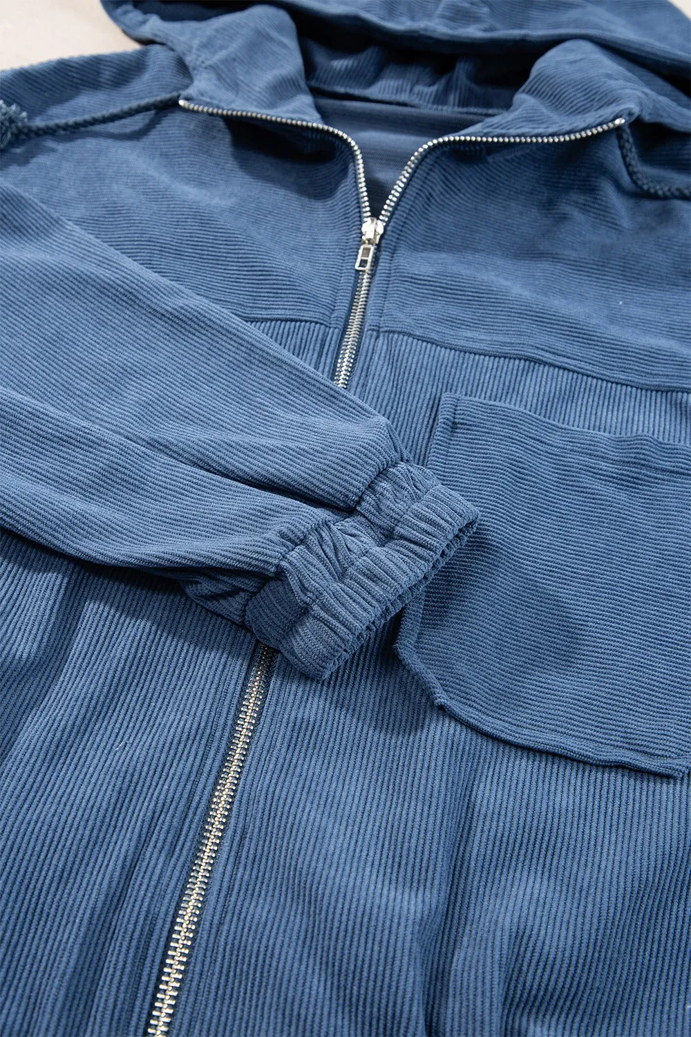 Iris Corduroy Zip Up Jacket