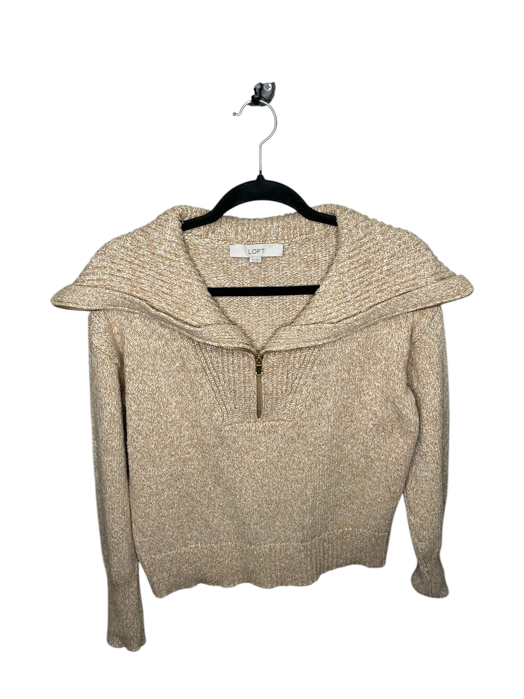 Jacket Fleece By Loft In Beige, Size: Xs