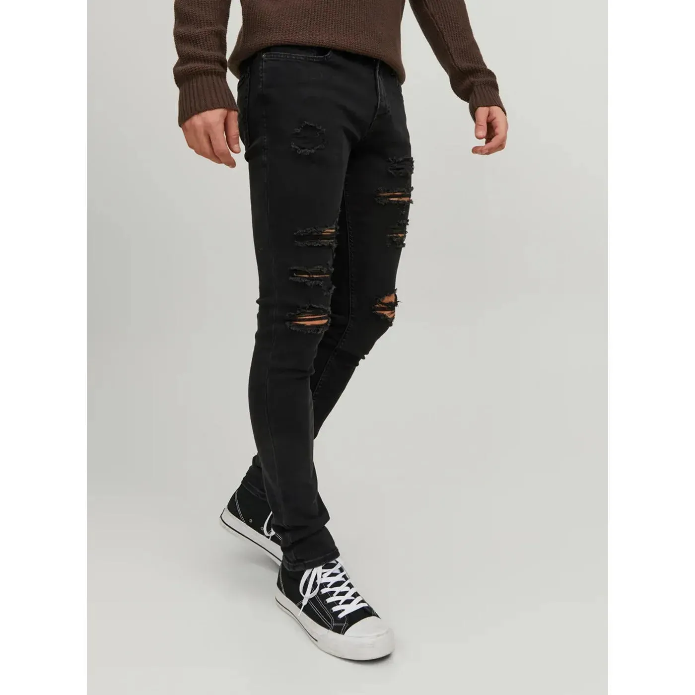 JJ Skinny Black Ripped Jeans