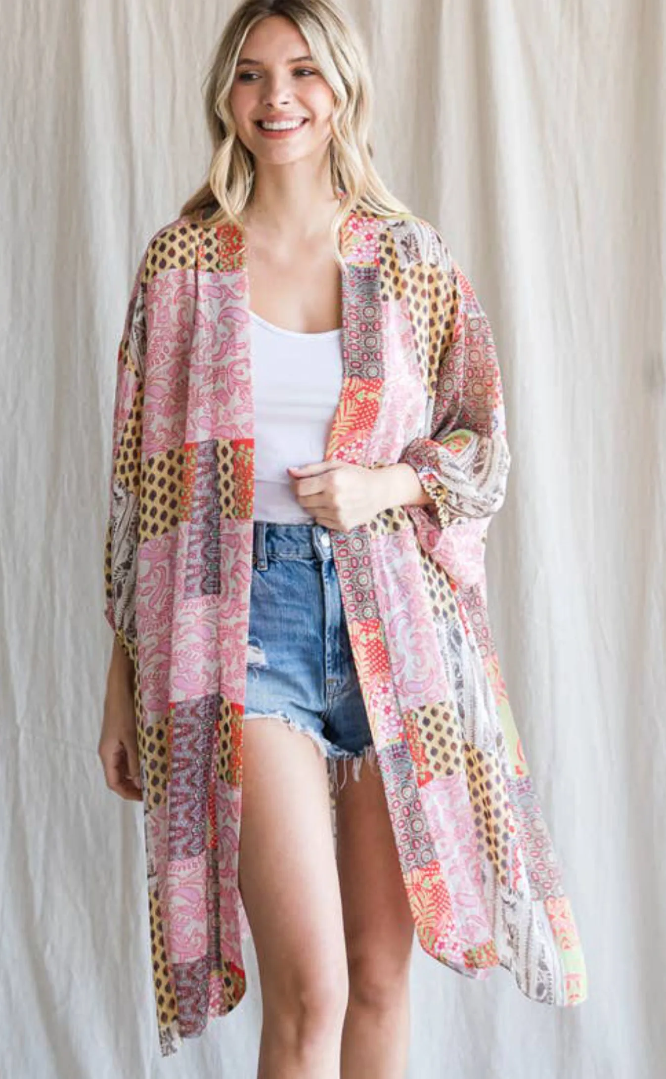 Jodifil Mixed Media Kimono