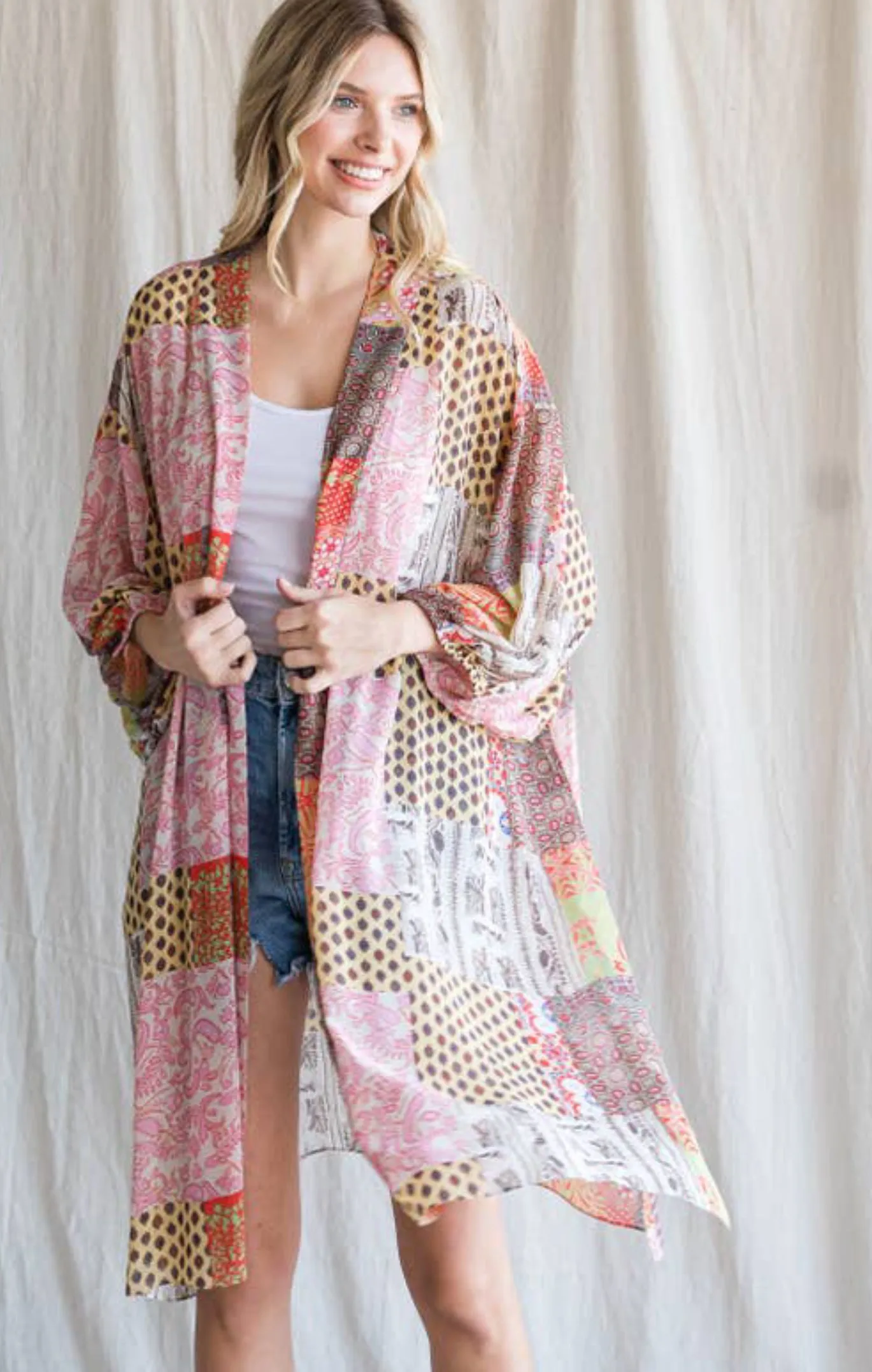 Jodifil Mixed Media Kimono