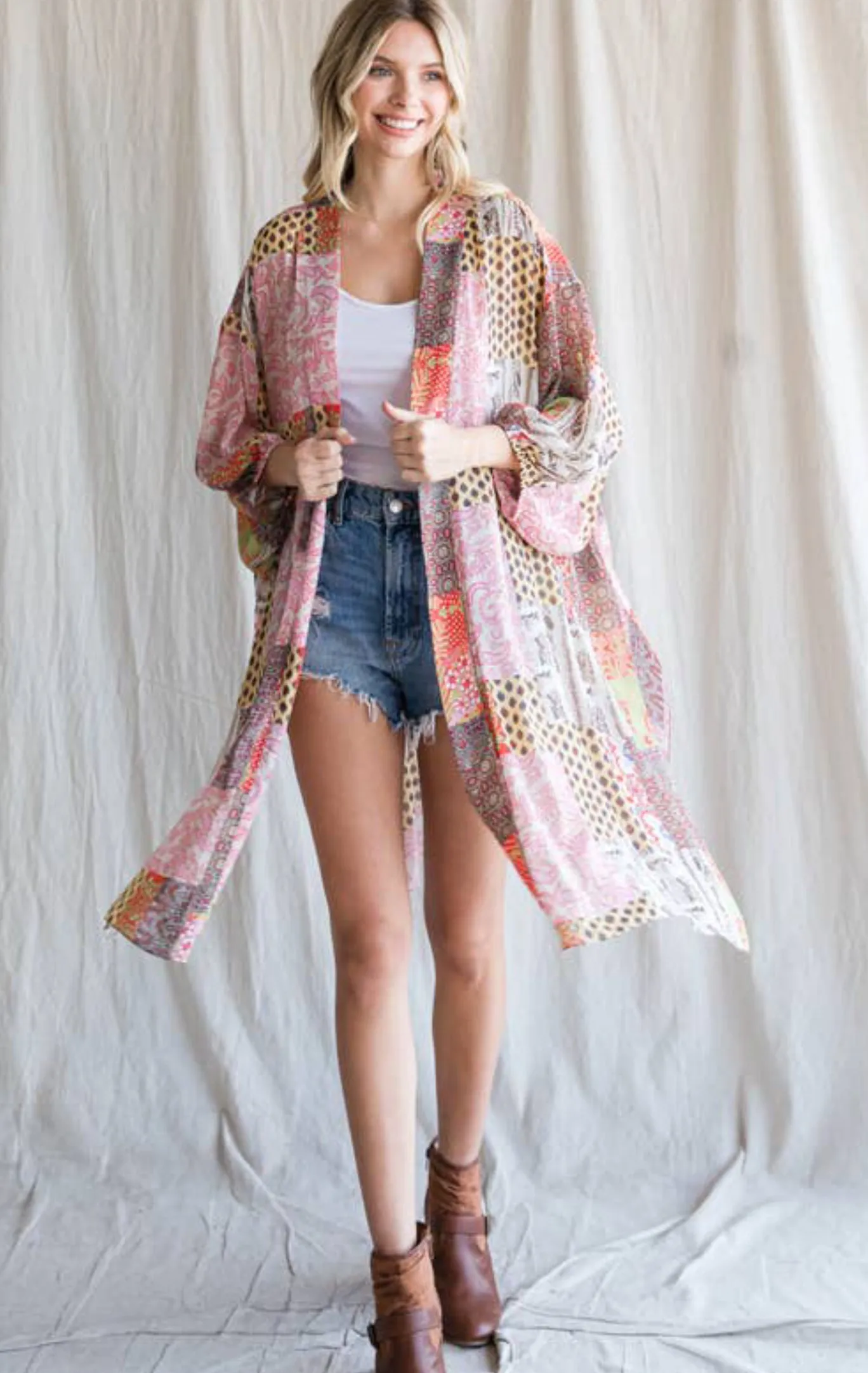 Jodifil Mixed Media Kimono