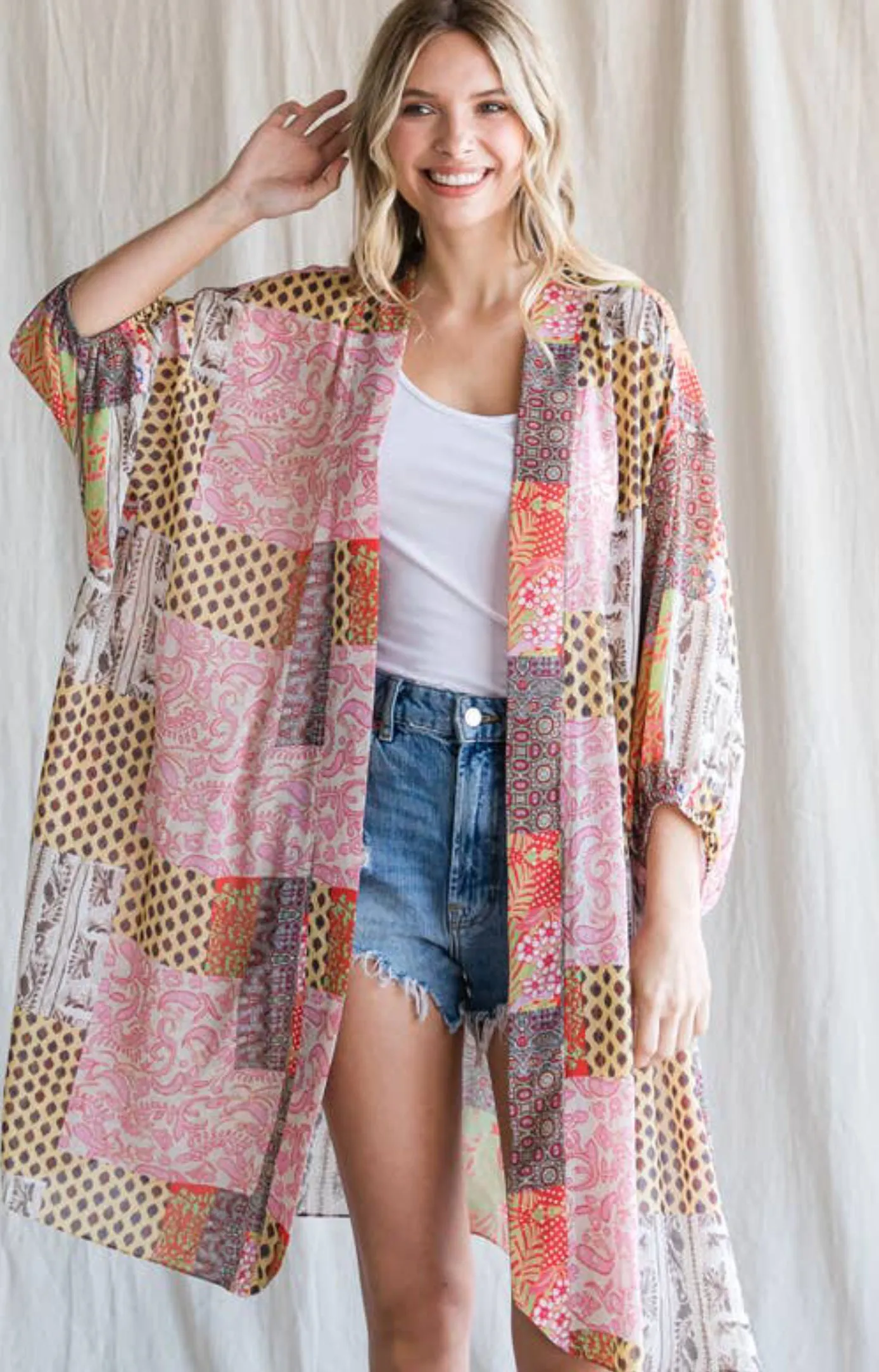 Jodifil Mixed Media Kimono