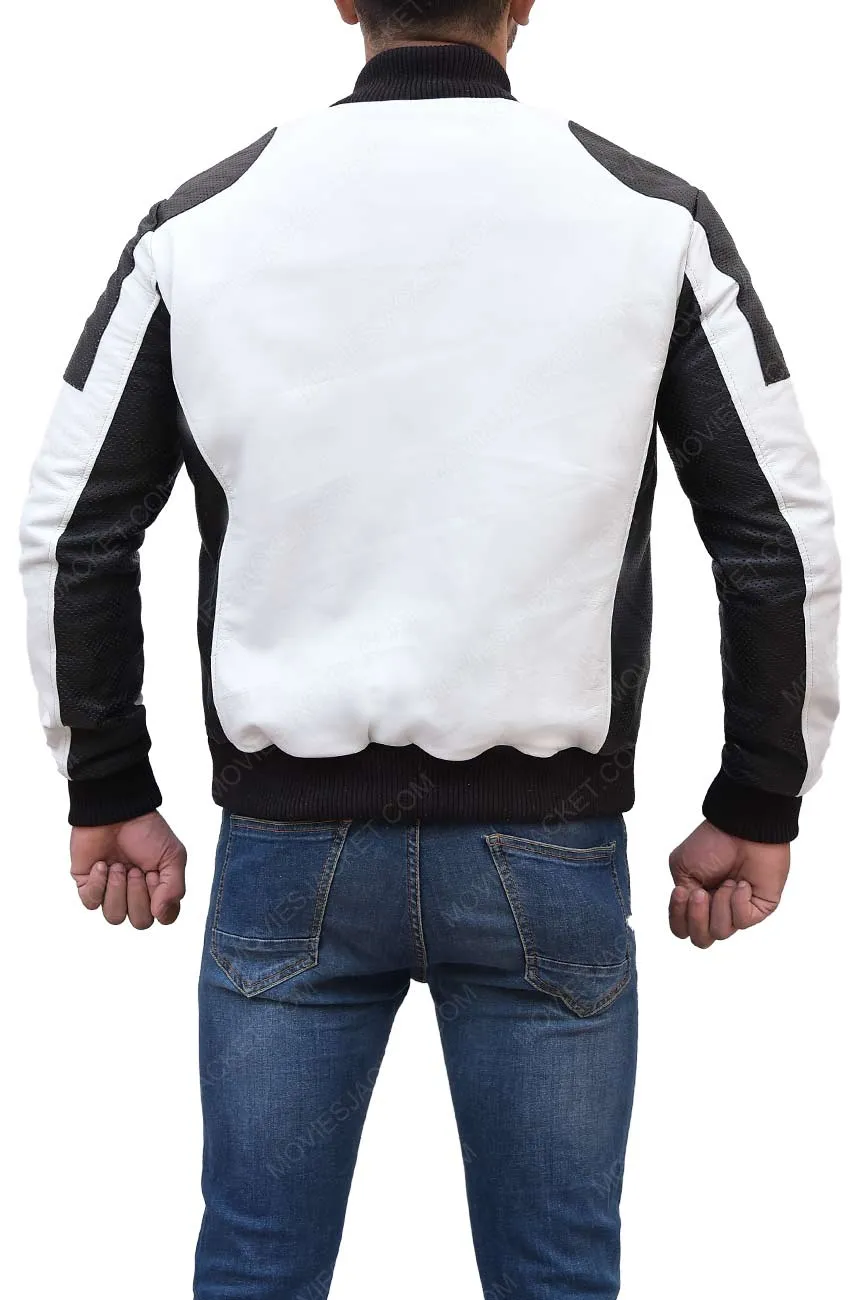 Joliet White and Black Moto Jacket