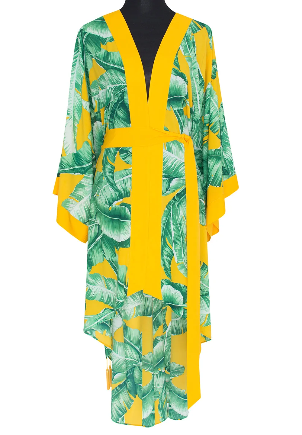 Jungle - Yellow Palm Kimono (Yellow)