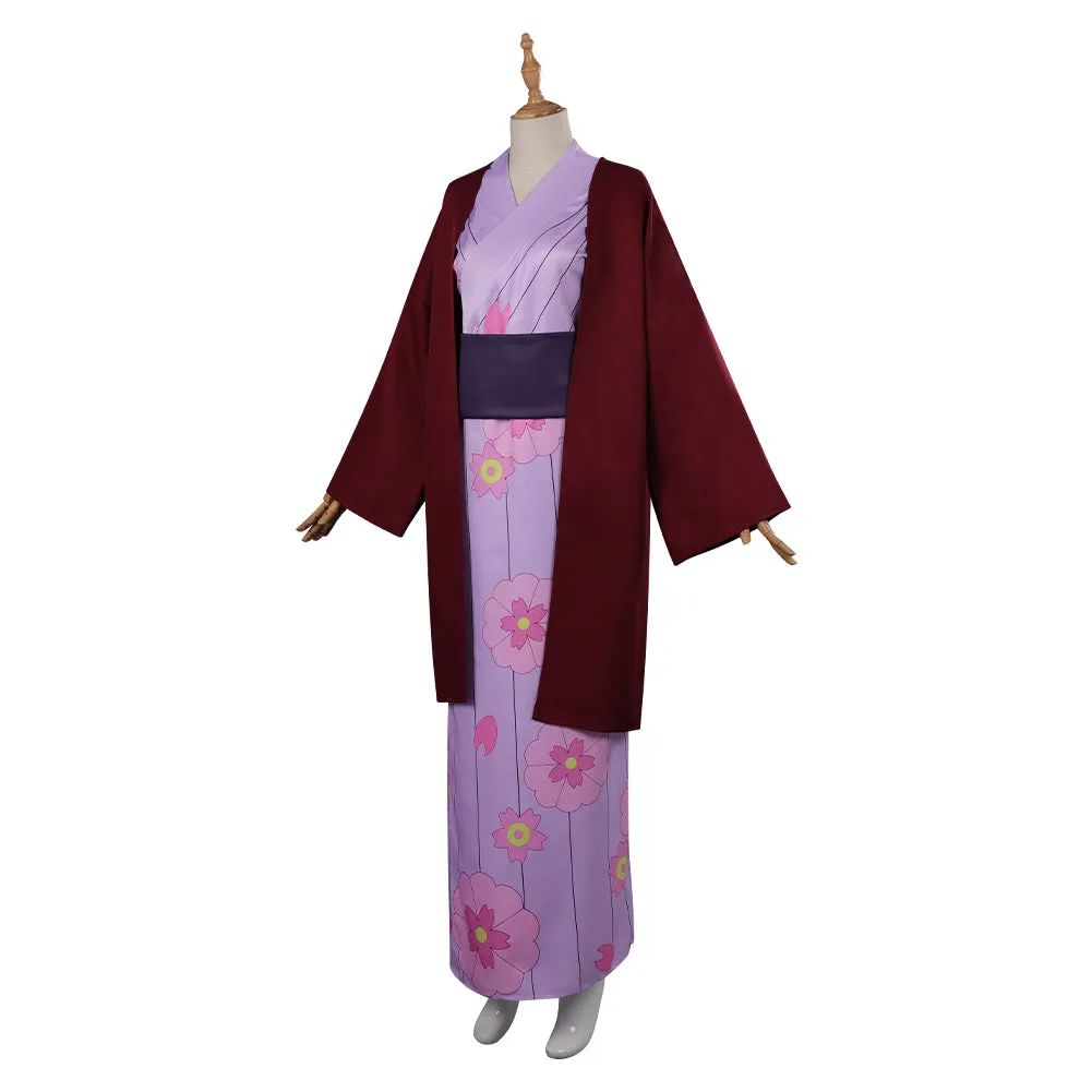 Kanroji Mitsuri Cosplay Costume Kimono Outfits Halloween Carnival Party Disguise Suit