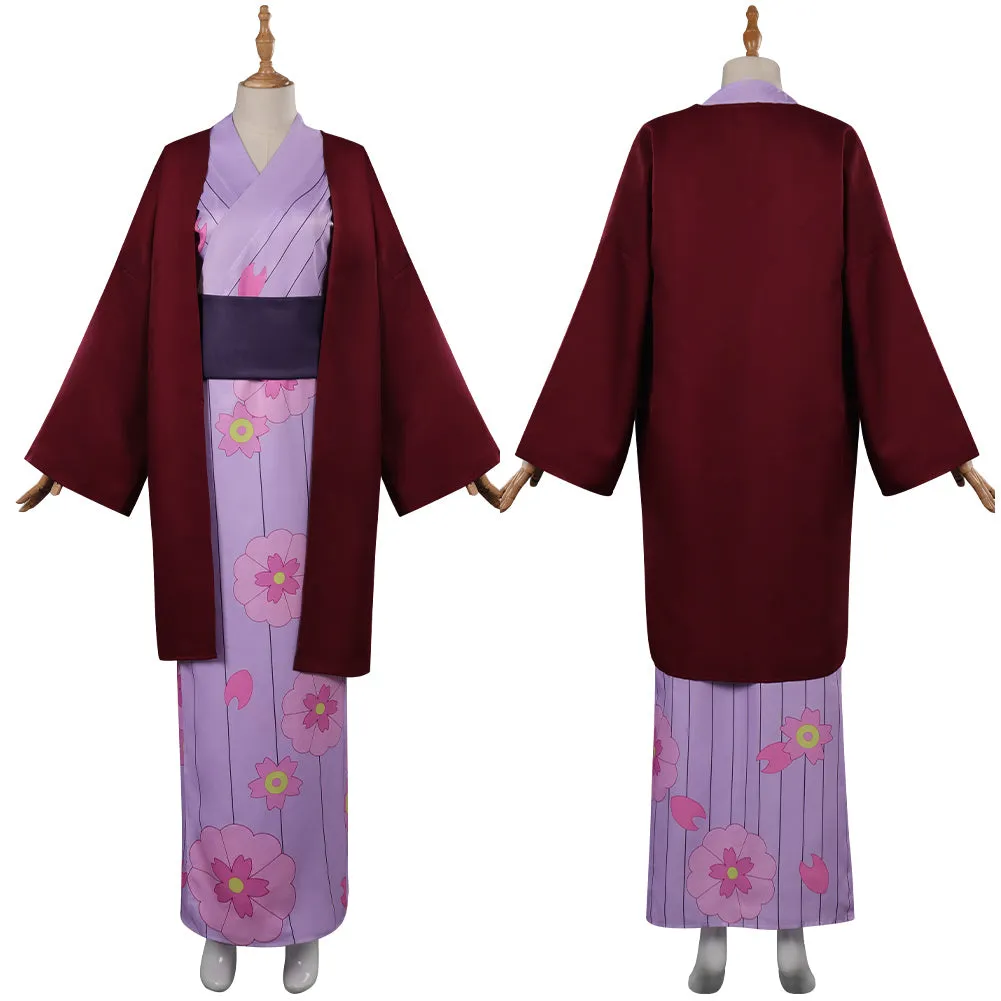 Kanroji Mitsuri Cosplay Costume Kimono Outfits Halloween Carnival Party Disguise Suit