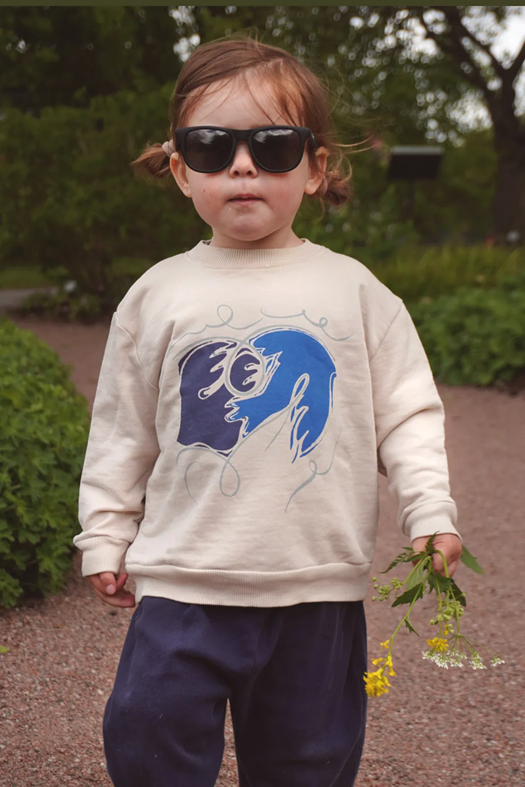 Kids' Blue Doves  Sweatshirt White