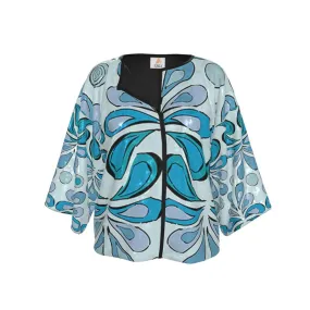 Kimono Velours or Silk Jacket Raindrops