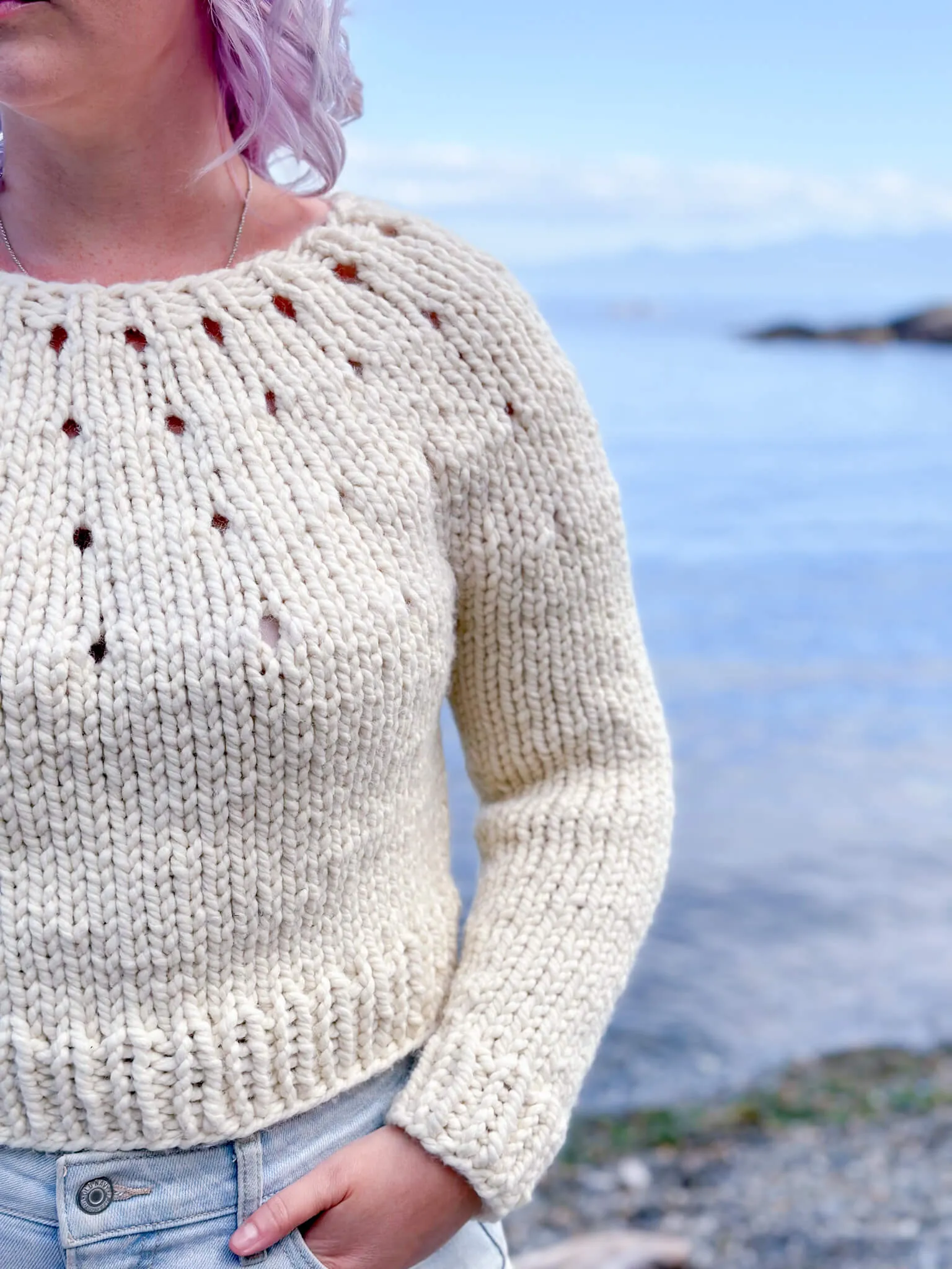 Knit Kit - Even Easier Eyelet Yoke Sweater