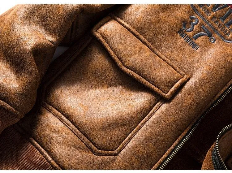 Lambswool Fleece-lined Suede Jacket