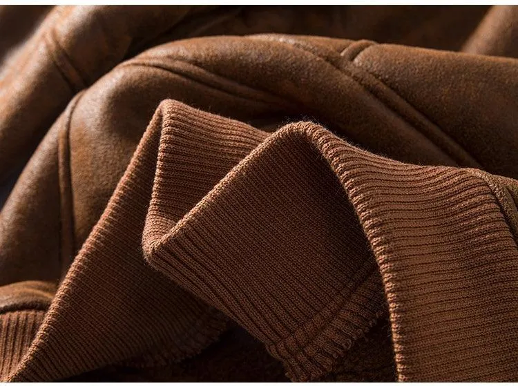 Lambswool Fleece-lined Suede Jacket