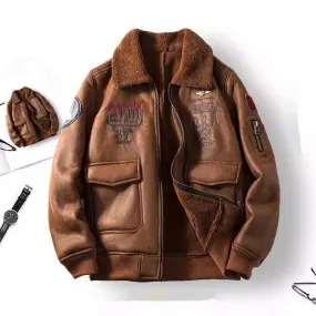 Lambswool Fleece-lined Suede Jacket