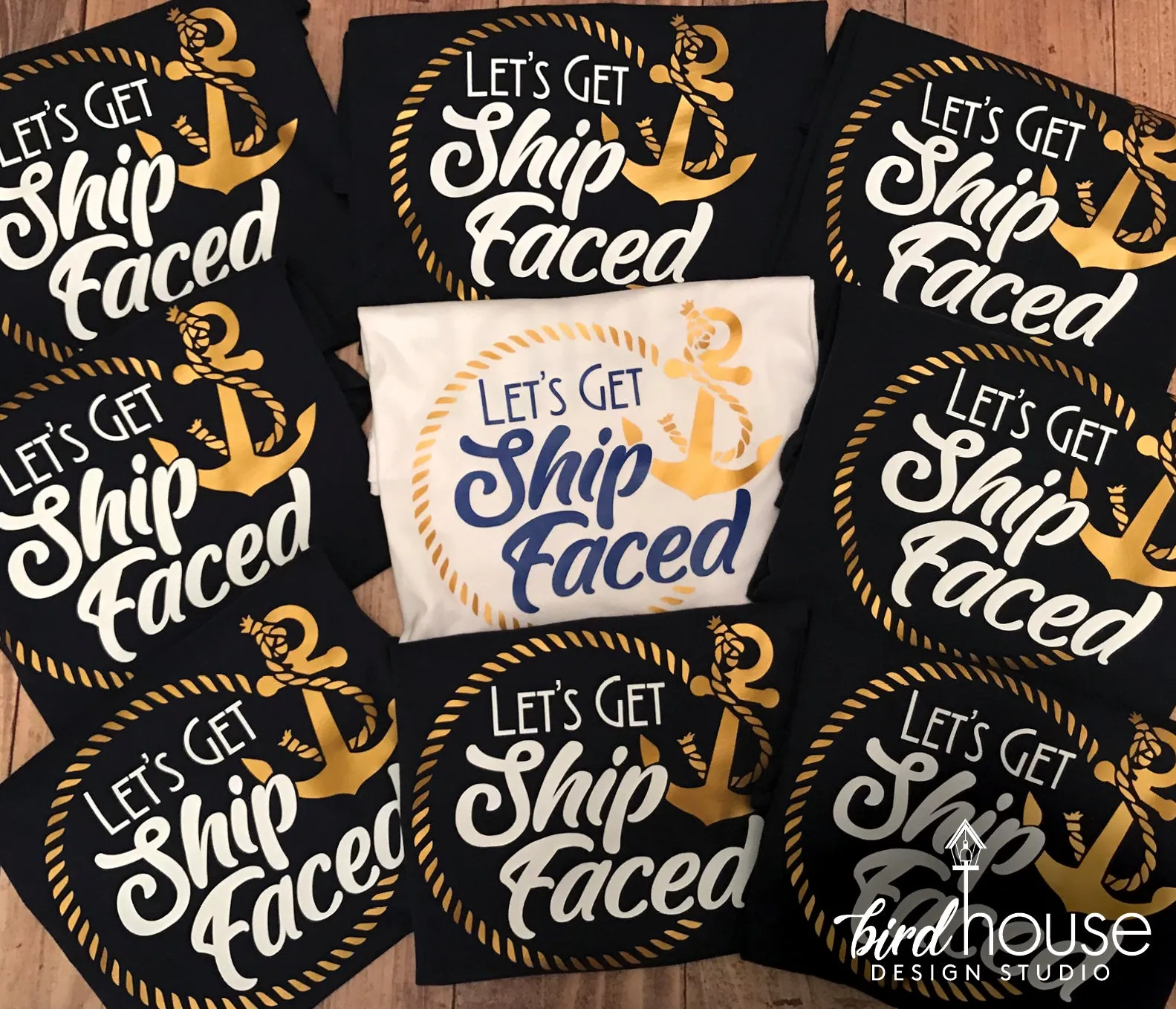 Let's Get Ship Faced Shirt, Funny Matching Group Cruise Tees