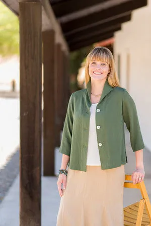 Linen Sailor Jacket by Fridaze