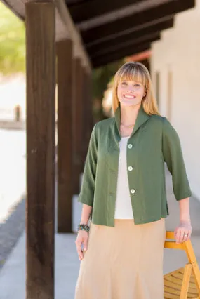 Linen Sailor Jacket by Fridaze