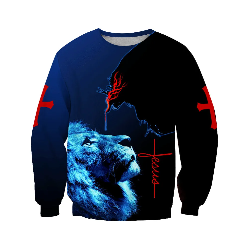 Lion Christian Jesus - Christian Sweatshirt For Women & Men