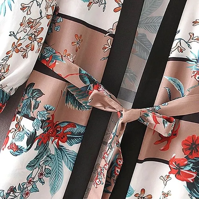 Long Kimono Cardigan -Beige