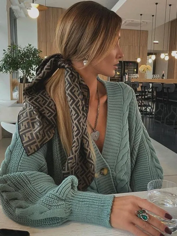 Lounge Knit Cardigan and Pencil Pants for Women