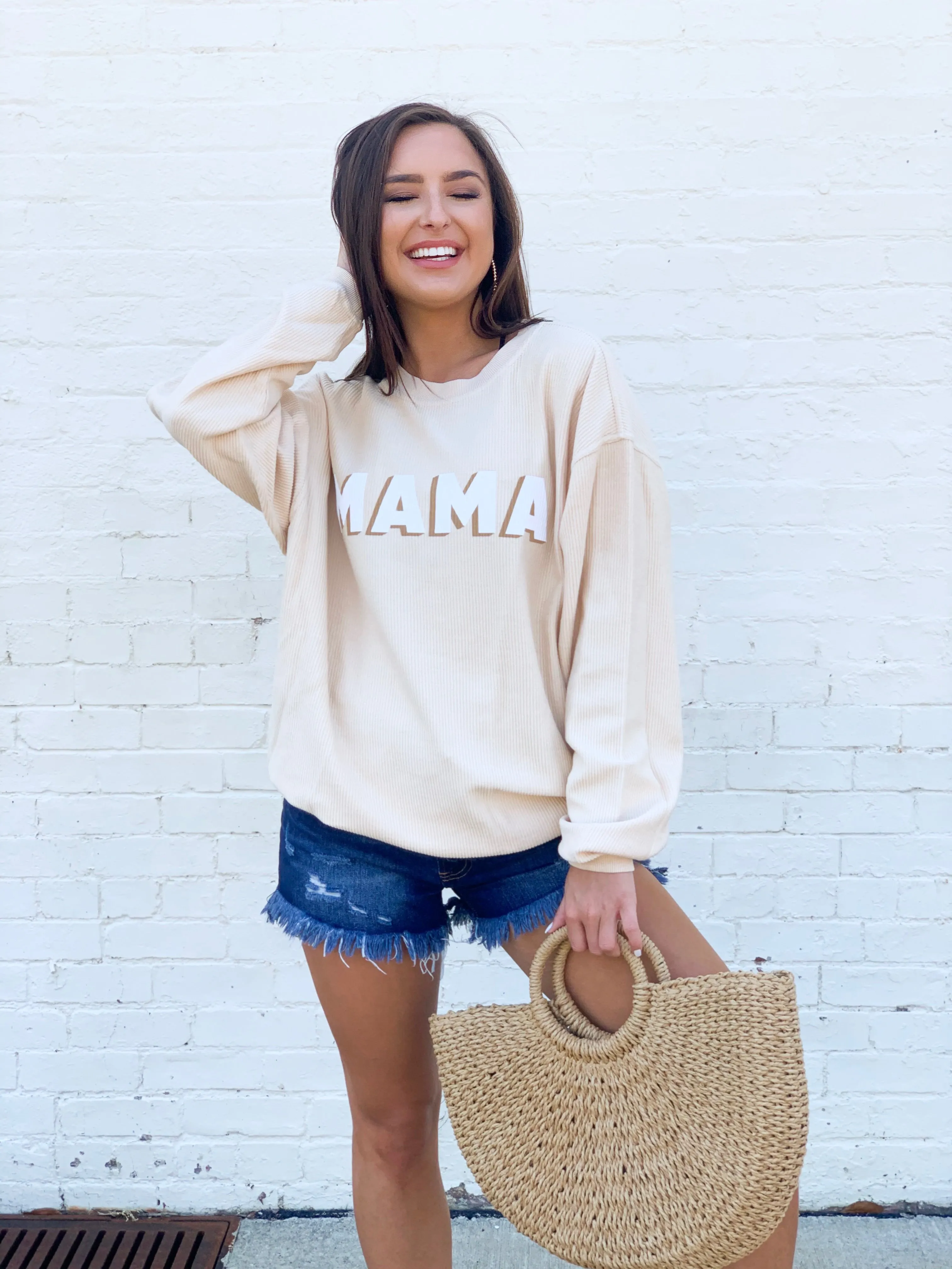 Mama Corded Sweatshirt