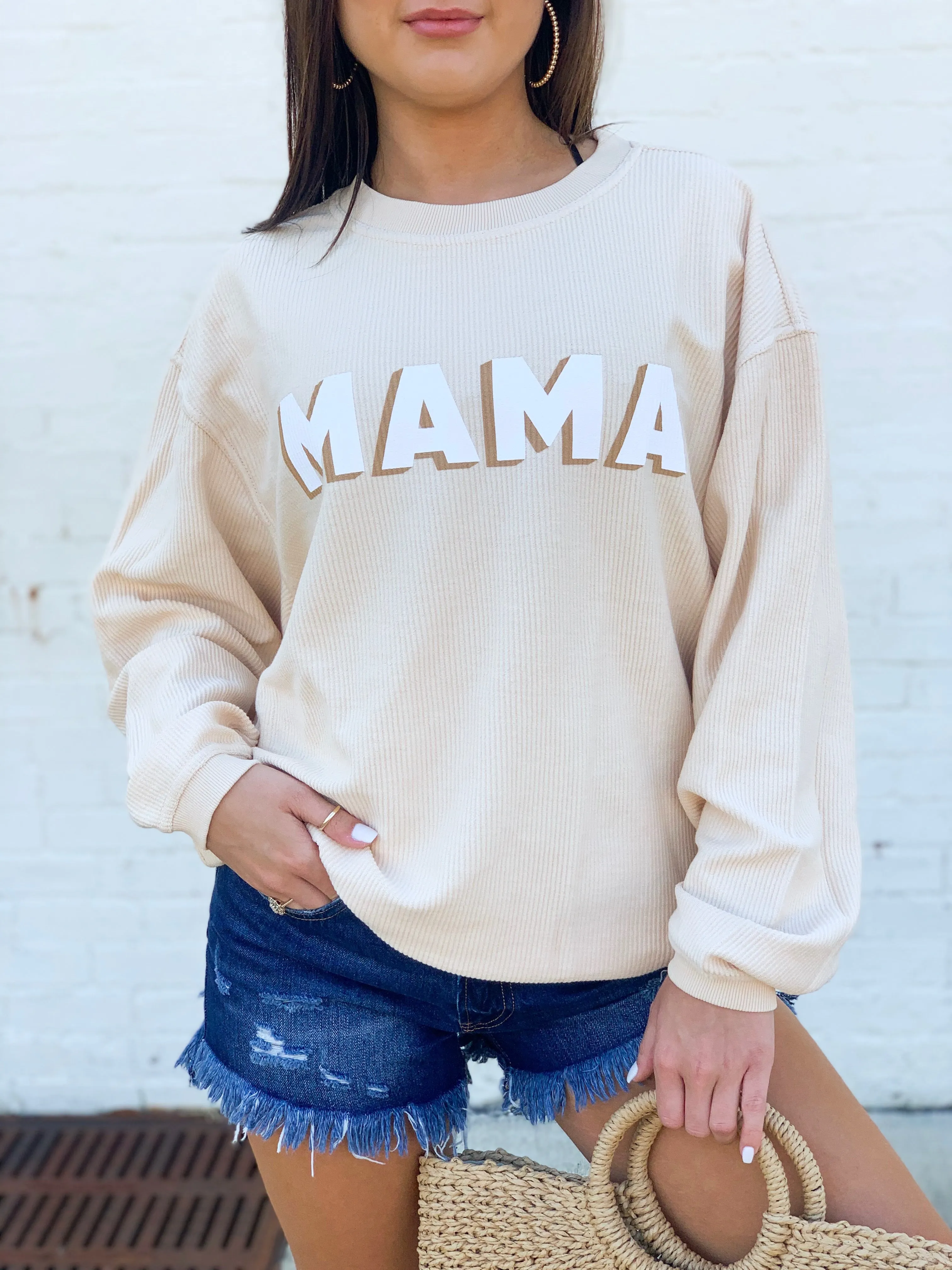 Mama Corded Sweatshirt