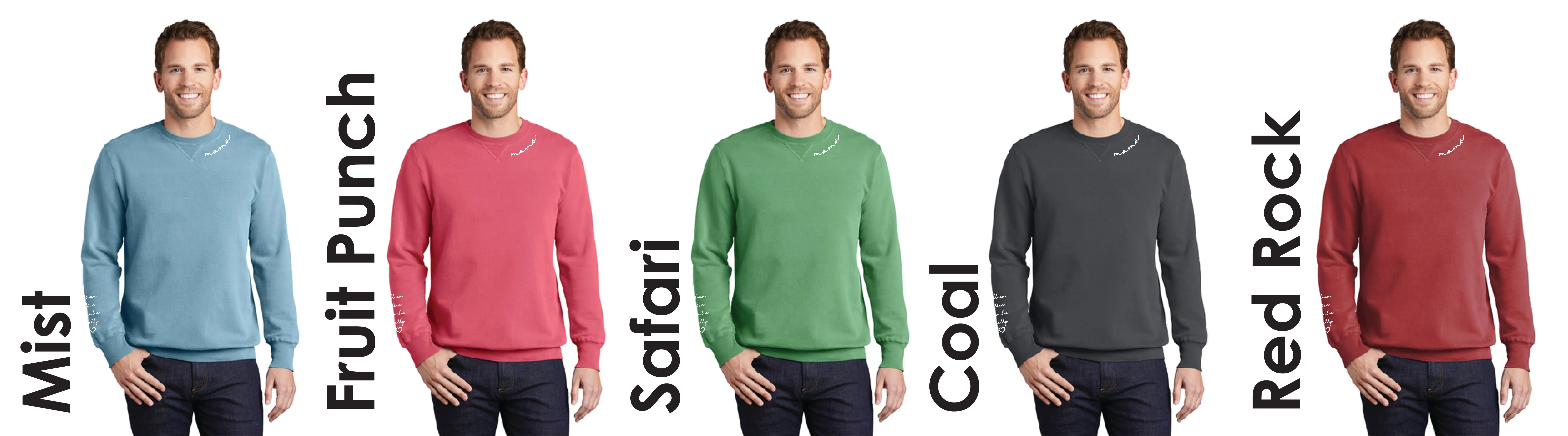 Mama Cursive Unisex Sweatshirt with Names
