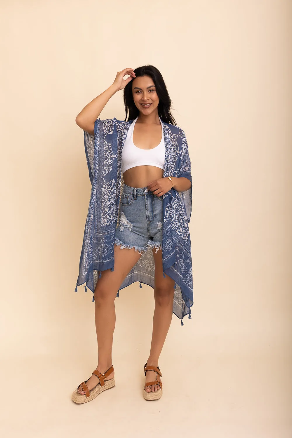Mandala Tassel Kimono