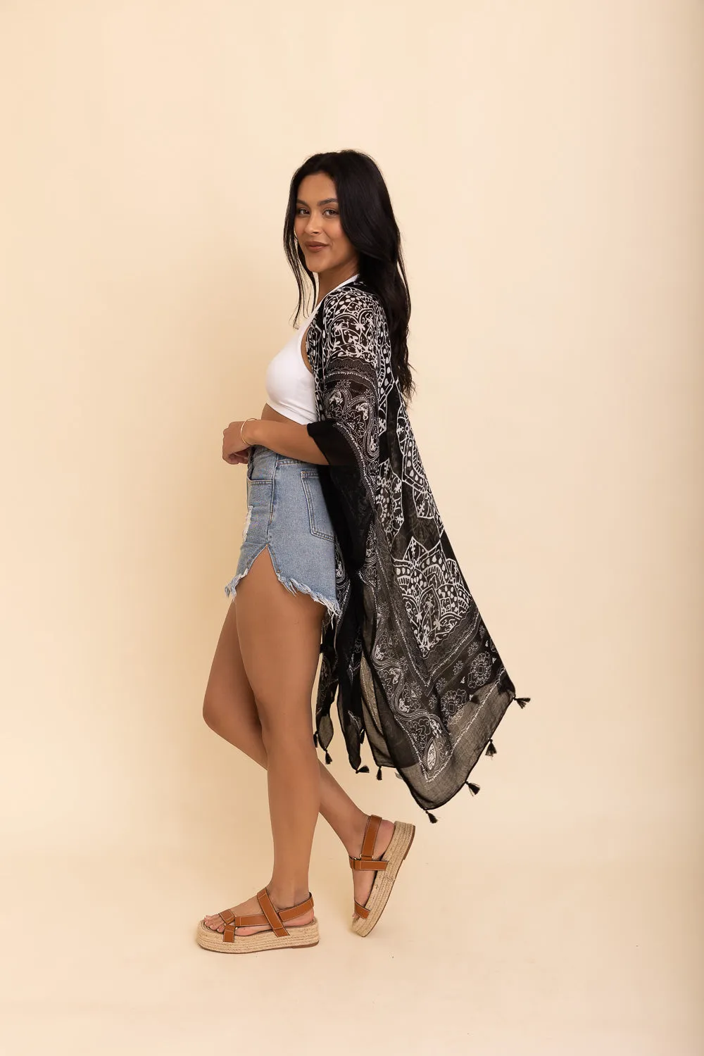 Mandala Tassel Kimono