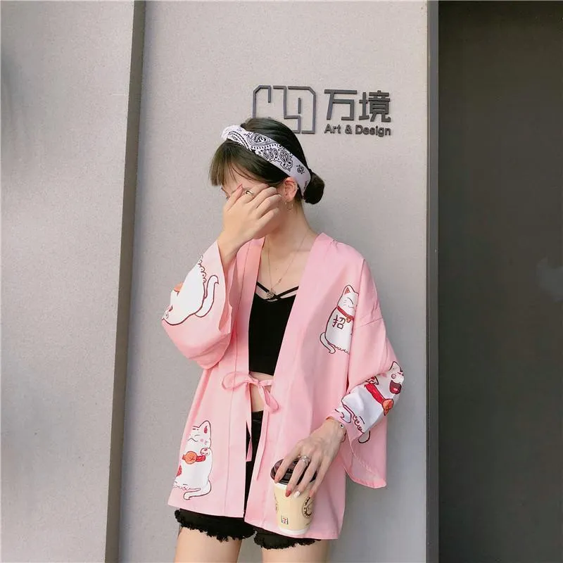 Maneki Neko Kimono