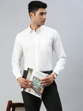 Men Cotton Rich White Shirt_Minister Plus Size