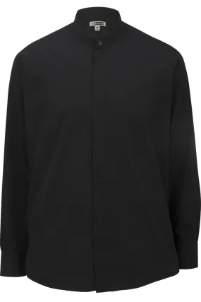 Men's Banded Collar Broadcloth Shirt - Black