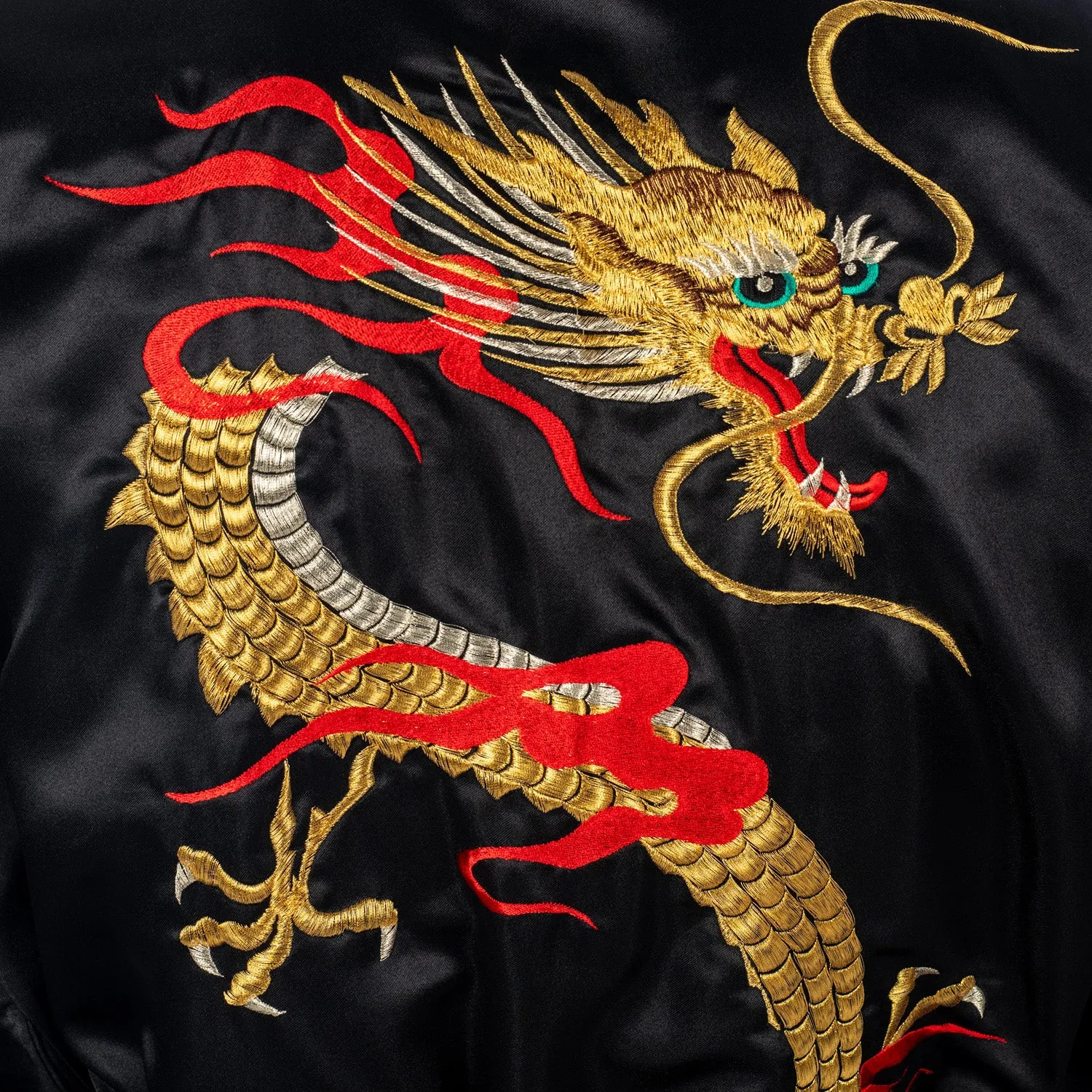 Mens Black Dragon Long Japanese Kimono