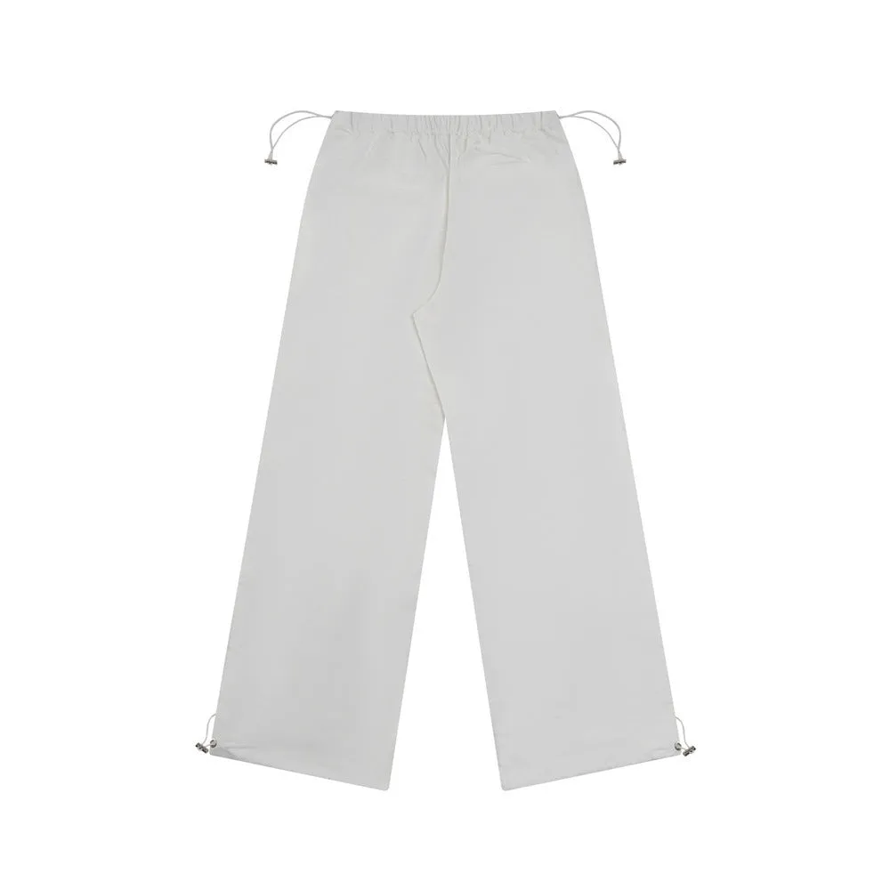Men's Casual Drawstring Straight Loose Wide-leg Pants