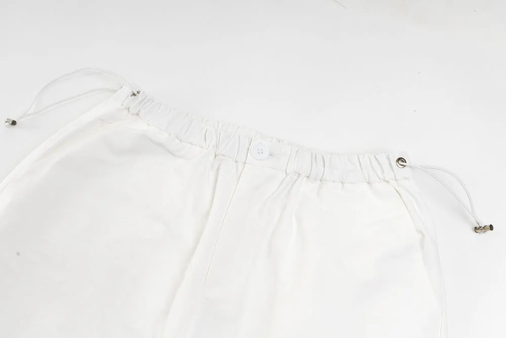 Men's Casual Drawstring Straight Loose Wide-leg Pants