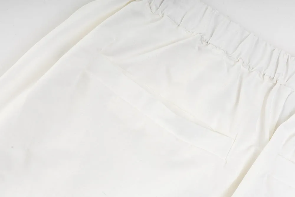 Men's Casual Drawstring Straight Loose Wide-leg Pants